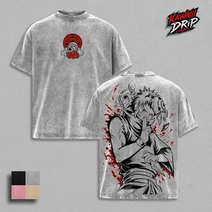 Anime Lover Crewneck Naruto Obito Uchiha Graphic Hoodie T-Shirt | Anime-Inspired Fashion Manga Streetwear Top | Oversized Pullover Merch Graphic Hoodie | Soft Cotton Streetwear Clothes Unisex Casual Wear | Vintage Washed Anime Sweatshirt