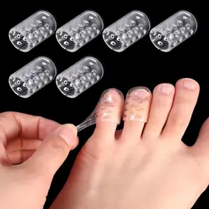 10 PCS Silicone Anti-Friction Toe Protector, Gel Toe Protectors Breathable Toe Covers, Silicone Little Toe Sleeves Gel Toe Protectors Women with Airflow Orifice Breathable Toe Separators