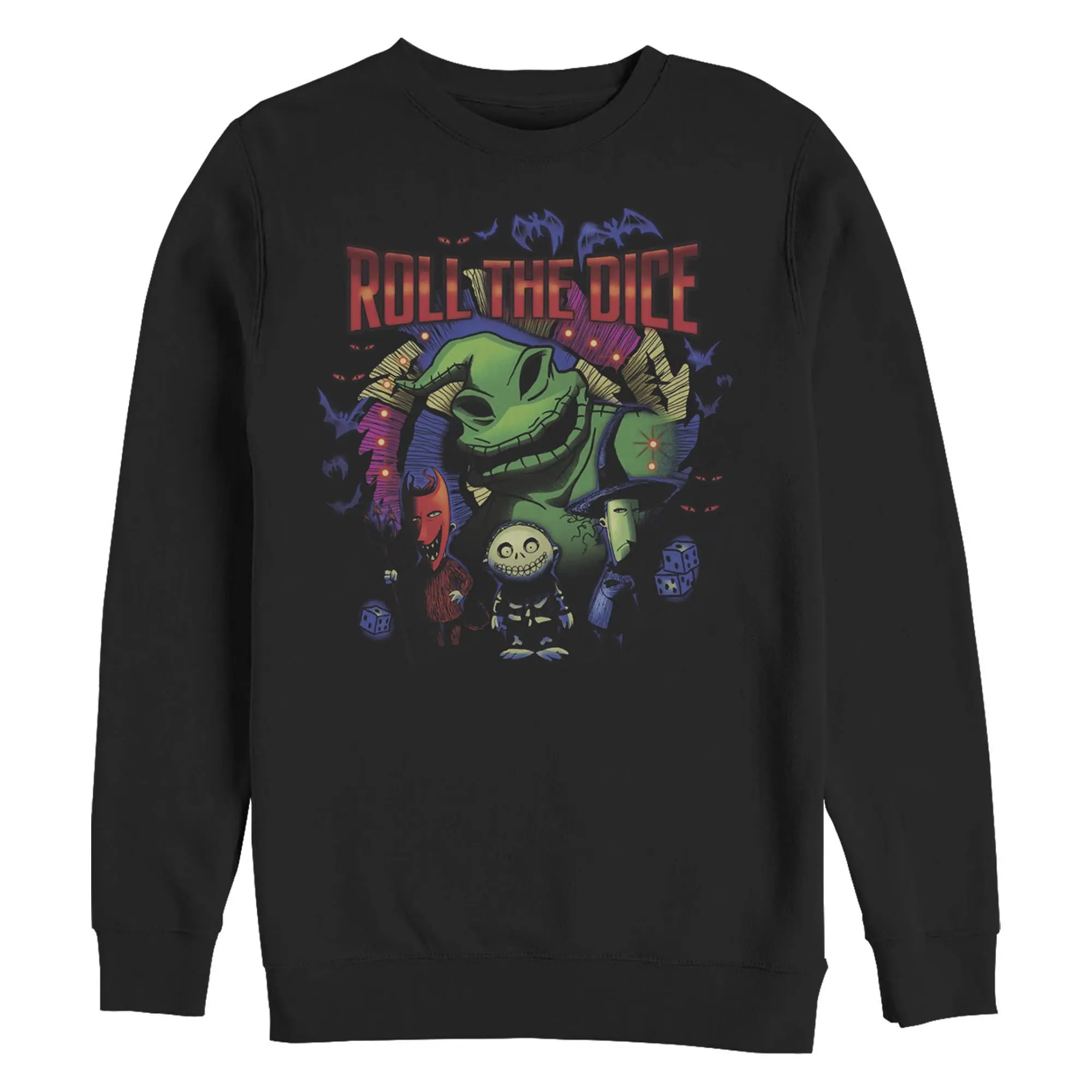Men's The Nightmare Before Christmas Halloween Oogie Roll The Dice Sweatshirt