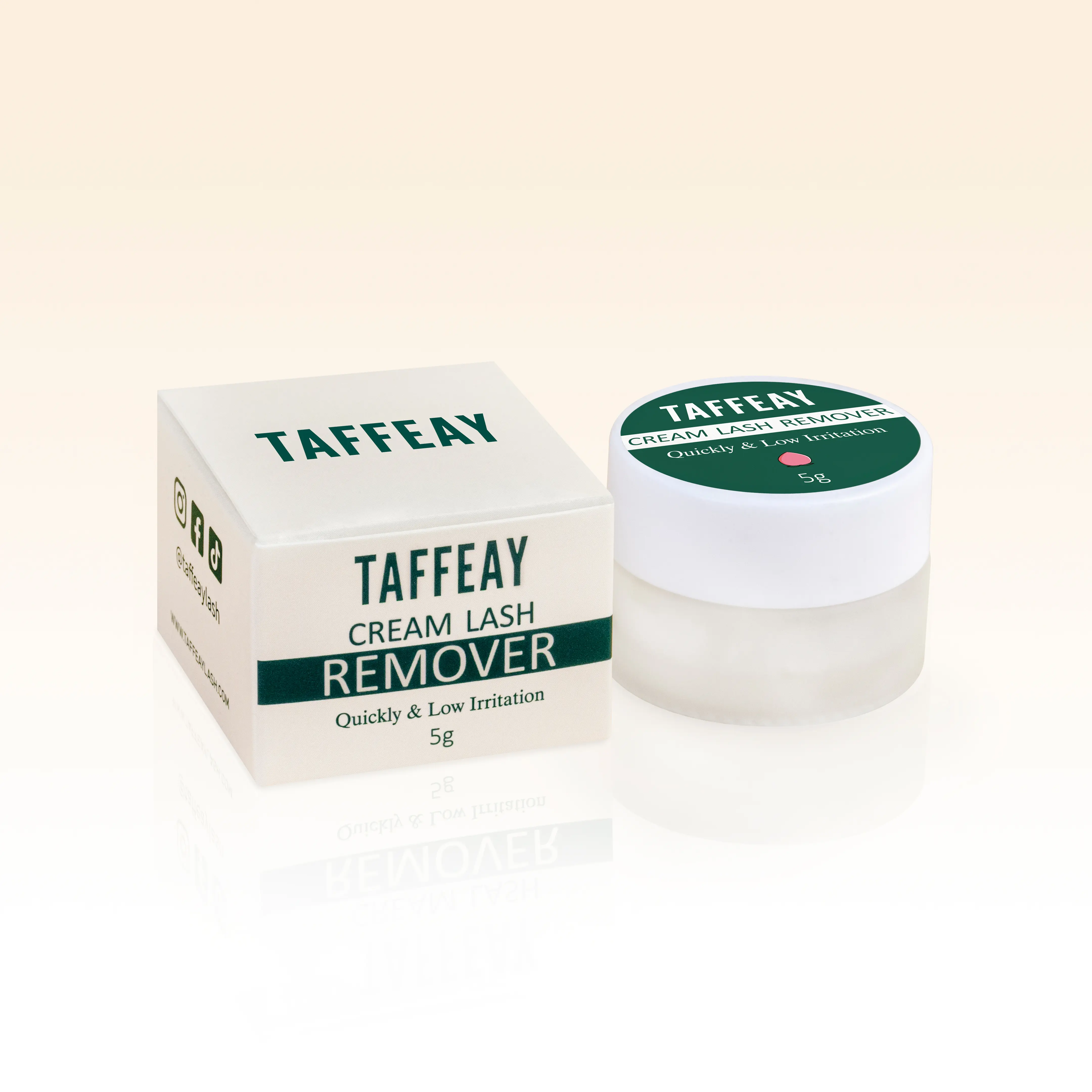 TAFFEAY Scented Eyelash Glue Remover, Gentle Cream Form with Peach Fragrance for Sensitive Eyes, Cosmetic Lash Routine, 5g, Fresh Peach