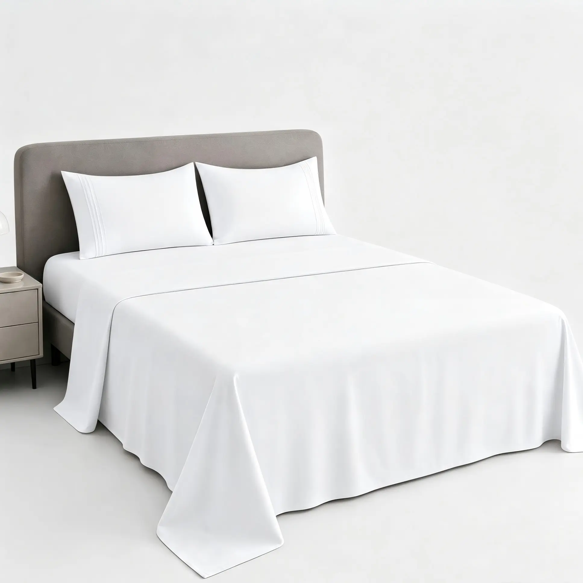 WVG Premium Brushed Microfiber Bedsheet Set Deep Pocket- 3/4-Piece Hotel-Grade, Cooling, Fade-Resistant, Embroidered Pillowcases, Durable All-Season Breathable Sheets, Soft Comfy Bedding, Summer Gift