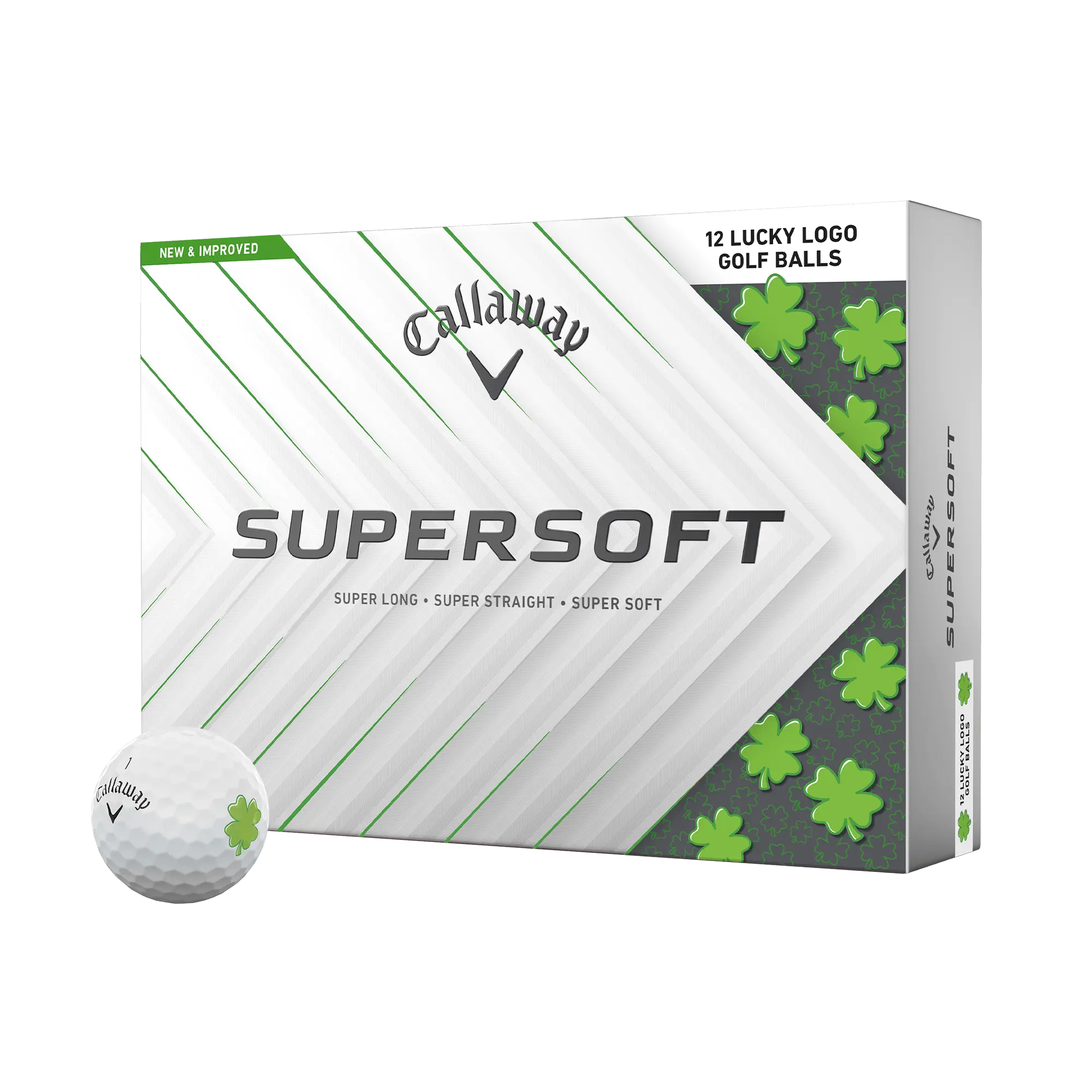 Callaway Golf Supersoft Lucky Golf Balls in White Callaway Golf Supersoft Lucky Golf Balls in White