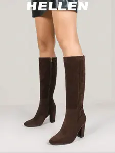 Women's Pointed Toe Knee High Boots, Classic Style, Winter Fashion, High Heel Side Zipper, Elegant Long Boot, Perfect Fall & Winter Shoes