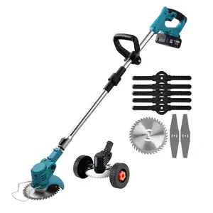 Saker 1800W Brushless Lawn Mower with Adjustable Handle Length & 3 Blade Types for Lawn & Garden Maintenance Cordless & Portable