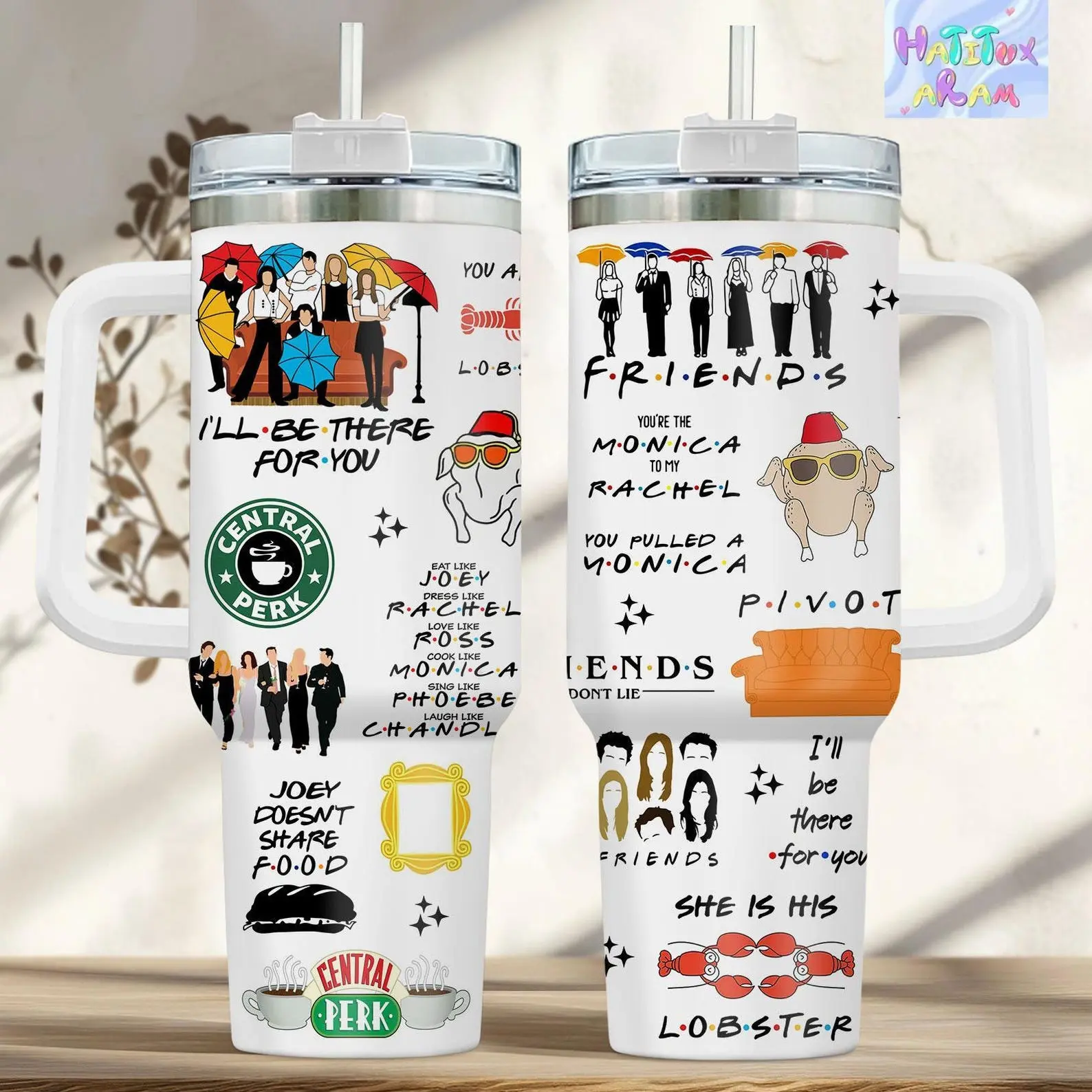 Friiends Tumbler 40oz, Friiends TV Show Tumbler, Central Perk Gift, Gift for Friends Fan, Insulated Drinkware, Friends Merch
