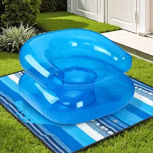 Foldable Transparent Inflatable Sofa, Portable Lazy Sofa, Garden Nap Reading Chair, Balcony Beach Camping, Indoor Outdoor Use, Summer Essential