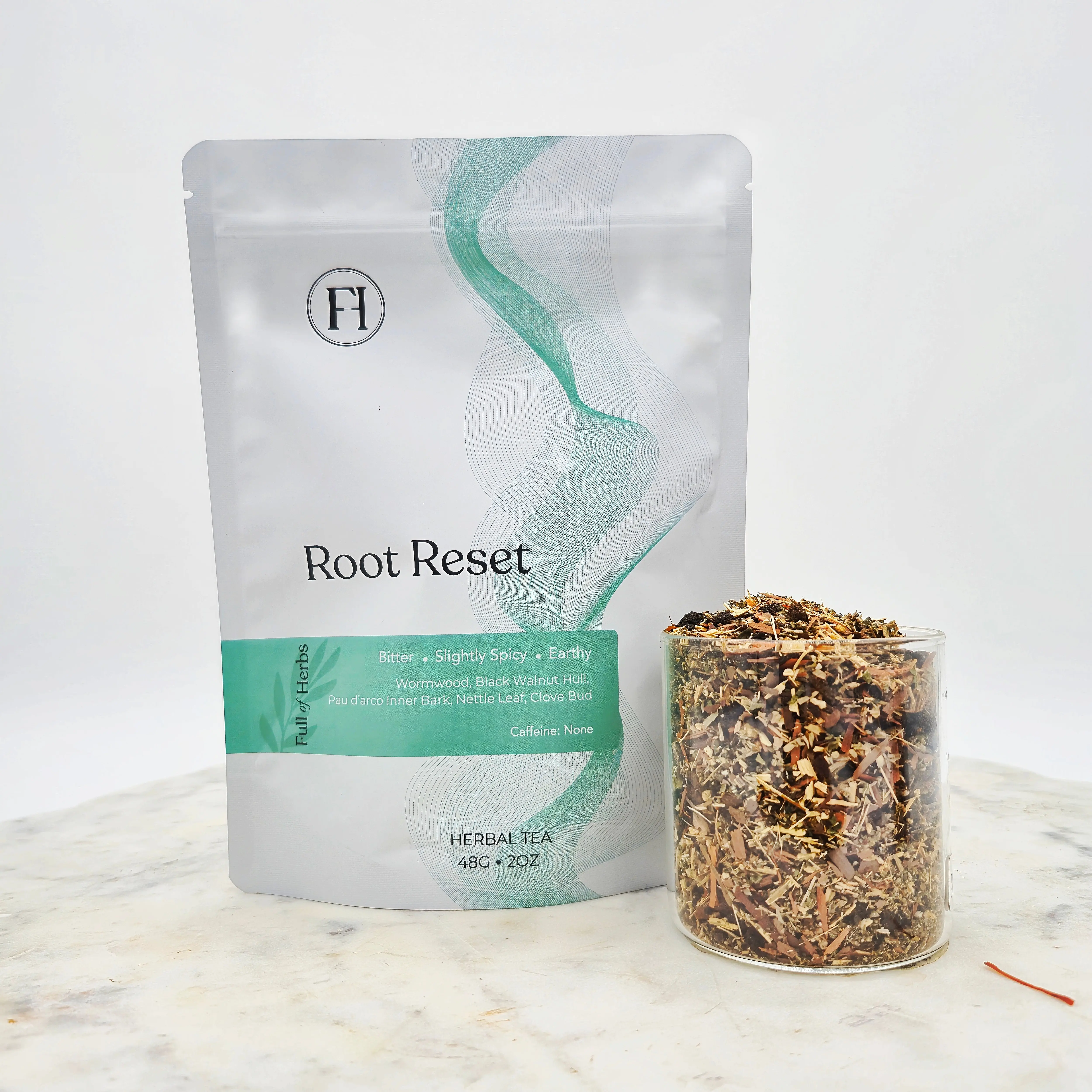 Root Reset Herbal Detox Tea – Natural Parasite Cleanse with Wormwood, Black Walnut & Pau D’Arco | Gut Health, Digestive Cleanse & Microbiome Support (30 Servings)