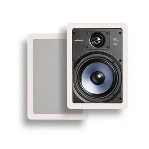 Polk Audio RC65i 2-Way in-Wall 6.5" Speakers (Pair), Ideal for Damp and Humid Indoor/Outdoor Placement, (White, Paintable Grille) Durable Smartphone