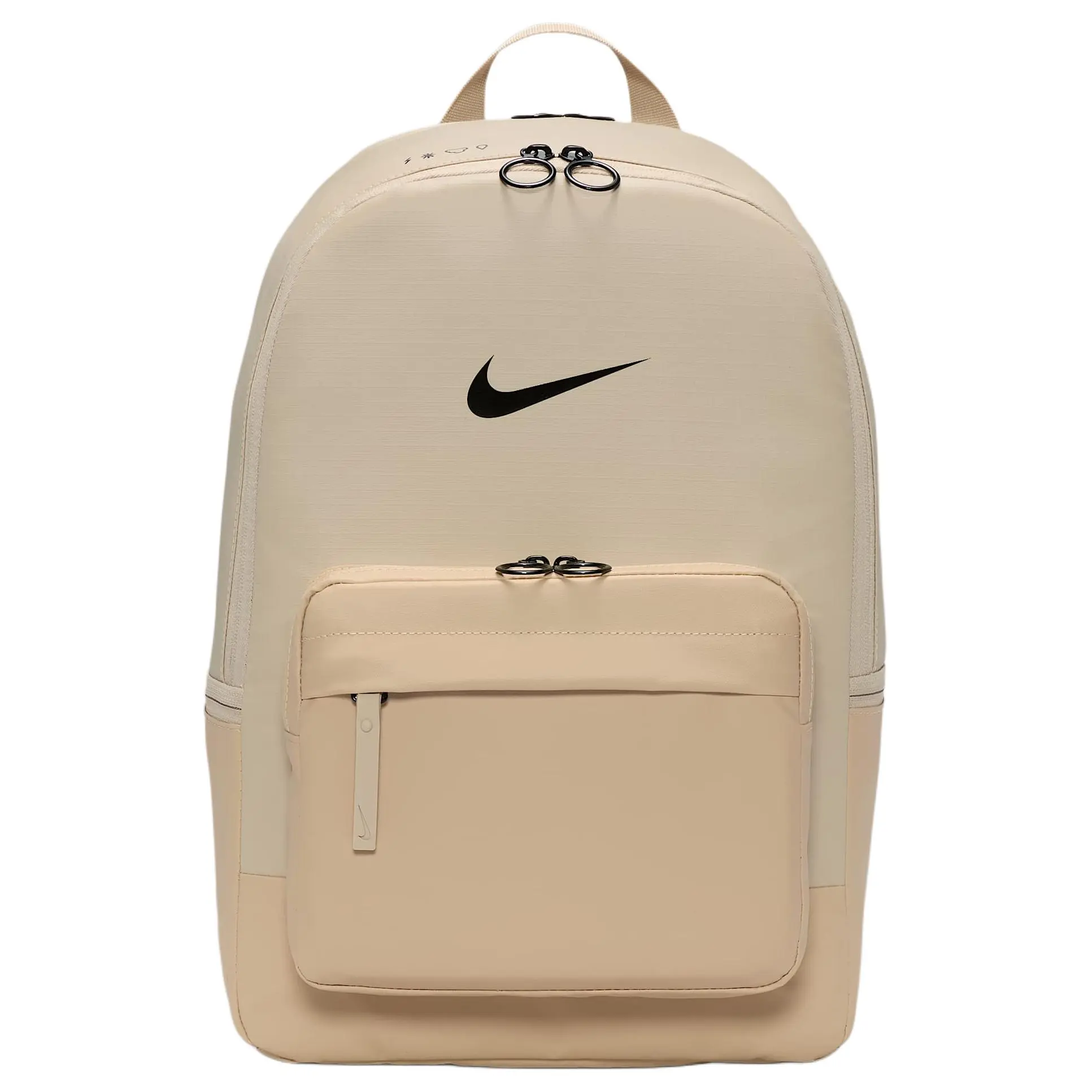 Nike Heritage 22L Fabric Backpack - Desert Khaki & Black, Unisex Travel, Lightweight Casual Day, Zip Bag, Travel Backpack, Lightweight Casual Daypack