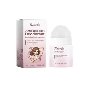 Roxelis Roll-On Perfume Ball - Rose Scent, Fresh Fragrance, Long-Lasting, No Irritation, Peppermint & Hyaluronic Acid Infused Portable Travel-Size Body Deodorant Essential Oil