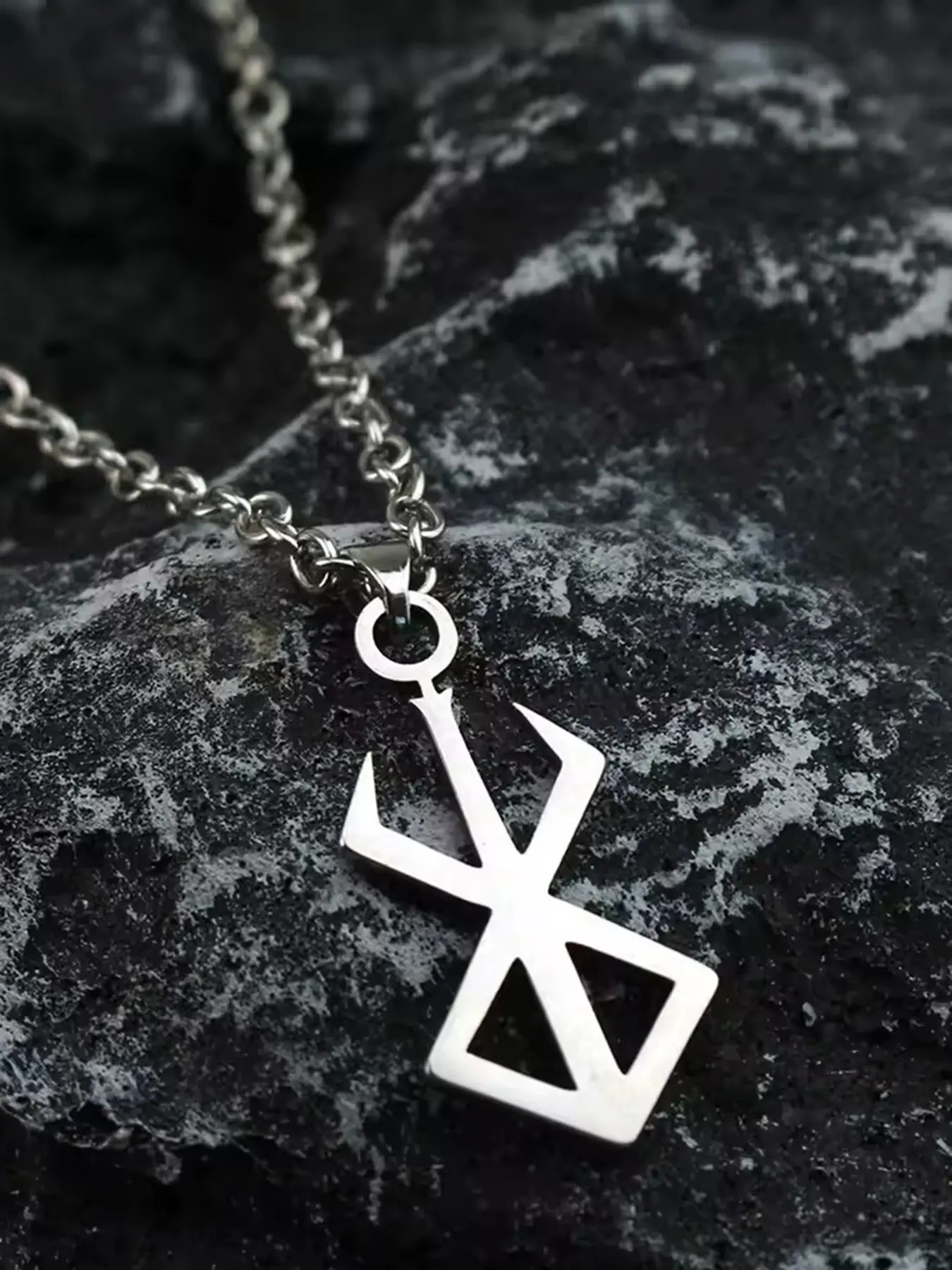 Mysterious Cross Ghost Destiny's Gate Key Pendant Necklace Punk Cross Ghoul Chain Ghost Band Jewelry Gift