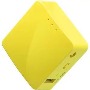 GL-MT300N-V2 (Mango) Portable Mini Travel  Pocket VPN WiFi Router - 2X Ethernet Ports | USB 2.0 | OpenWrt | OpenVPN/Wireguard for Public & Hotel  | Easy to Set up via Admin Panel