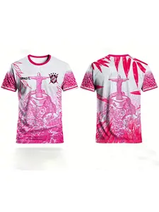 Brazil New Men's Football Jersey & Rio Youth Round Neck Comfortable Sports Top, Football Shirts, All over Print, Suitable for Brazil Soccer Games