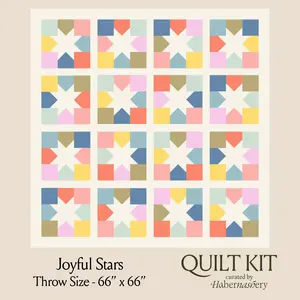 Joyful Stars Quilt Kit - Throw Size - Curated by Habernashery