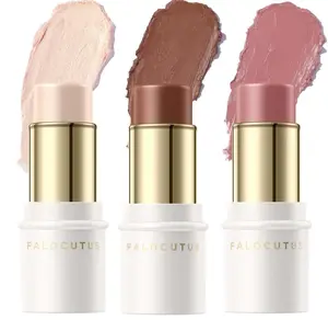 3 Pcs NEUTRAL Contour Stick Set,Cream Blush & Highlighter Bronzer Pen,Long Lasting & Smooth Natural Face Contouring Illuminator,Professional Makeup Kit for All Skin