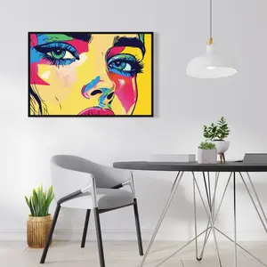 Pictorem C1FC2436TDR9W8 24x36 in. Glaze-Yellow Framed Wall Art - Artistic Posters & Prints for Stylish Home Decor, Room Accent and Gift (Home Supplies)