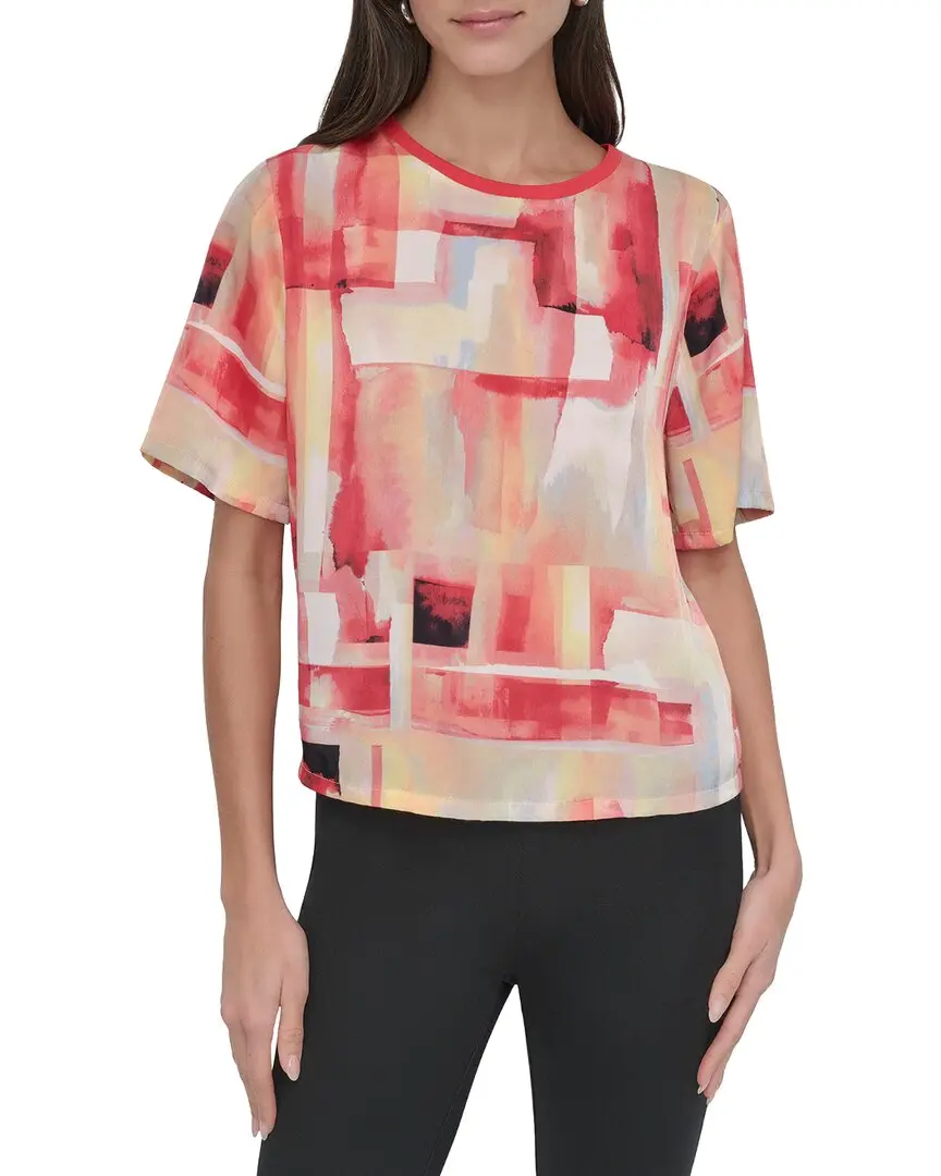 DKNY Scarf Twill Top