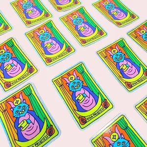 High Priestess Kitty Glitter Sticker