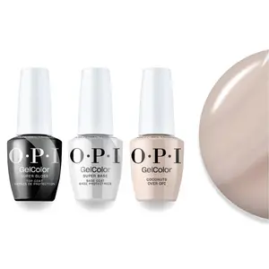 #00 OPI Intelli-Gel Combo - Super Base Coat, Super Gloss Top Coat & F89 Coconuts Over OPI