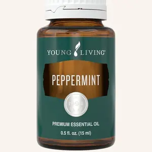 Young Living Peppermint Essential Oil 15ml - Invigorating Aroma, Cooling Sensation, Supports Gastrointestinal System Comfort, Fresh Minty Flavor
