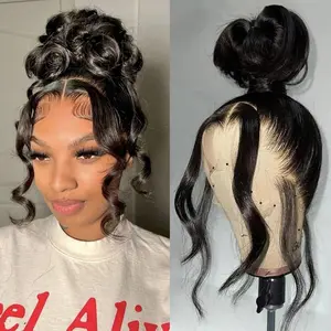 Bling Hair Body Wave 360 Lace Wig Human Hair Pre Plucked Hd Transparent 180 Density 13x4 13x6 Lace Front Wigs For Women