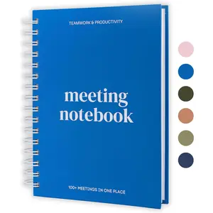 Meeting Notebook for Work Organization -  Work Notebook for Note Taking, Meeting Planner and Office Supplies for Men & Women