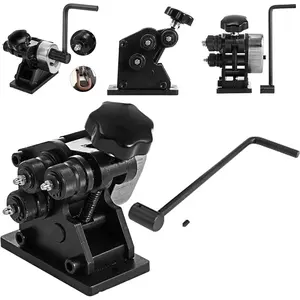 Vevor Manual Plate Steel Ring Bender 12 - 1/2inch Single Pinch Portable Hand Crank Ring Handle Rolling 3inch And Larger Circular Rings -VEVOR Super Brand Day