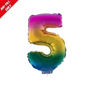 Balloon on Stick - 16 Rainbow Number 5