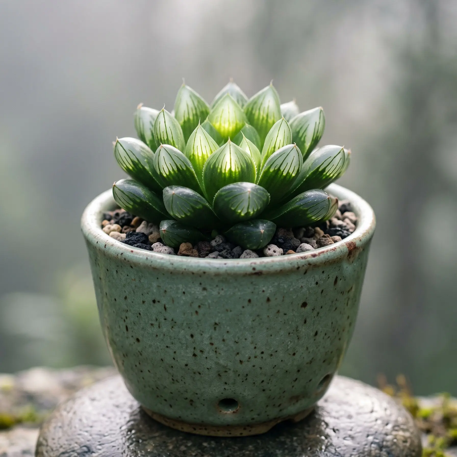 'Ice Lantern'  Haworthia cooperi — a crystal-clear, tabletop decorative plant that makes the perfect gift for plant enthusiasts.