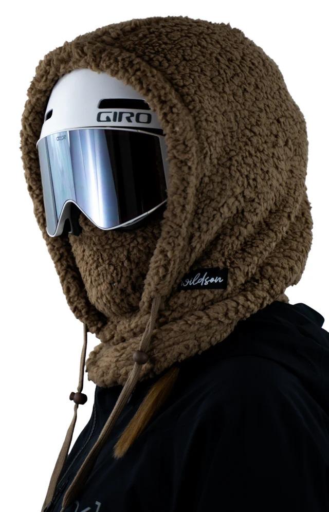 100% Sherpa Fleece Hood with Satin Lining | Cozy Warm Winter Hood in Brown Cow & Light Green | Soft, Windproof, Cold Wash | Versatile Dome-Shaped Design 100% Sherpa Fleece Hood with Satin Lining | Cozy Warm Winter Hood in Brown Cow & Light Green | Soft, Windproof, Cold Wash | Versatile Dome-Shaped Design