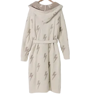 New Hooded Lightning Bolt Luxe Robe