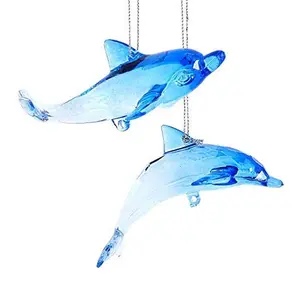 Kurt Adler 4-Inch L Blue-Clear Dolphin Ornament