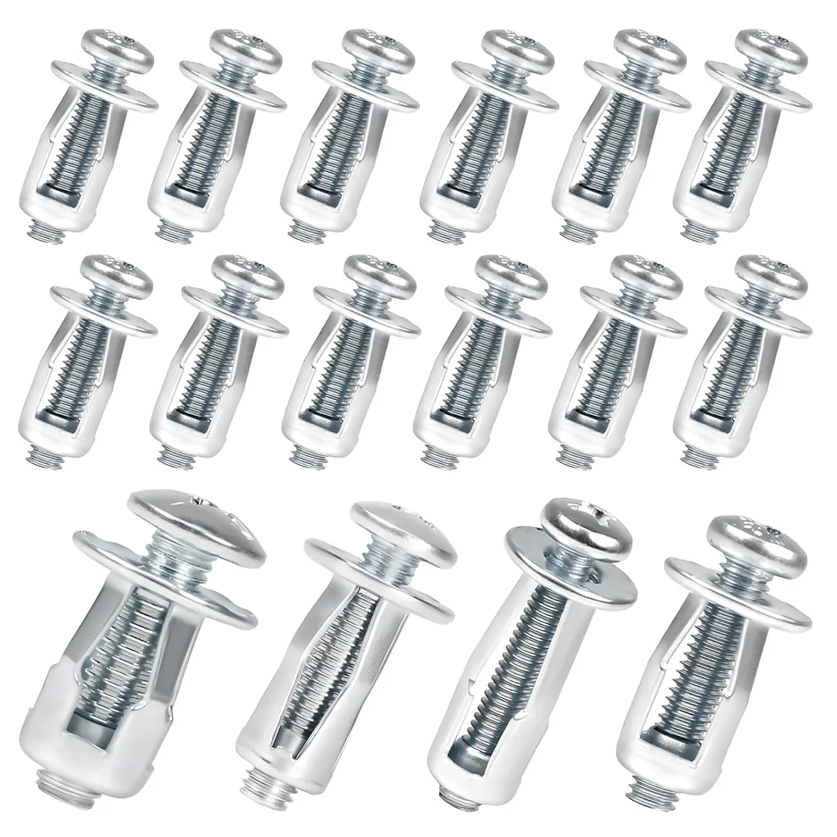 【toolupgrade】90-Pieces Thin Panel Ready Button Rivet Locking Nuts Set - Rustproof Zinc Plated Carbon Steel Fasteners, Bolt-Compatible for Fixing & Sheet Metal Fix in Humid Environments (M4, M5, M6 Sizes)