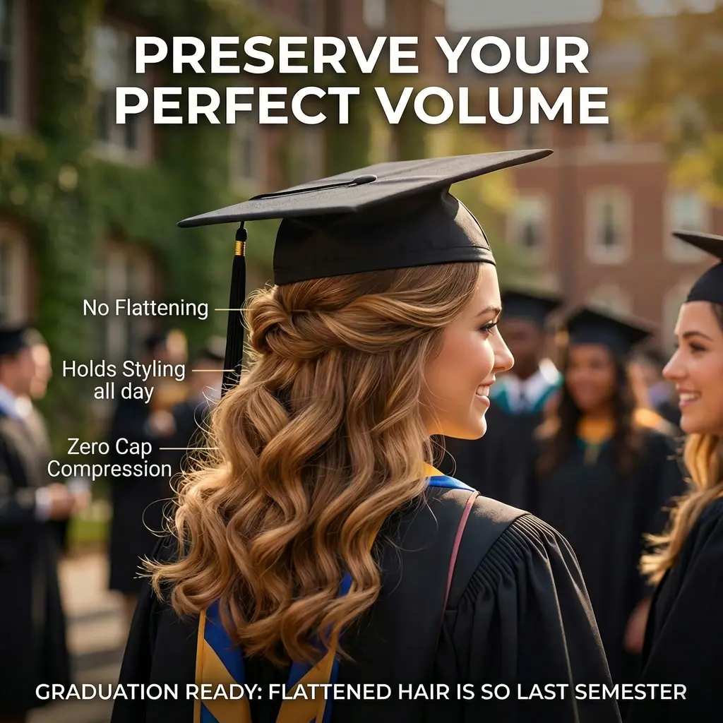 Graduation Cap Headband, Invisible Anti-Fall Grad Cap Holder Insert for ...