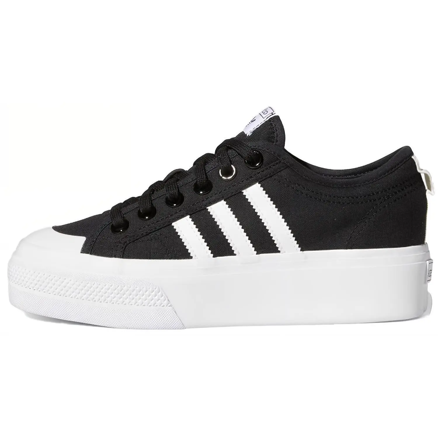 Adidas Women's Nizza Platform Black' Durable Non-slip Low Top Skate Shoes FV5321