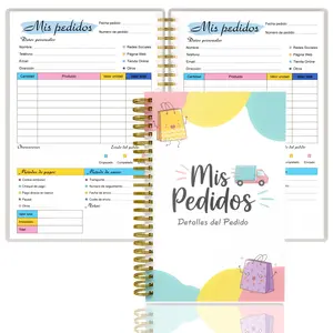 Plastic Cover Spiral Bound Notebook A5 100g Thick Paper 102 Pages Order Management Shopping List Delivery Record Portable Notepad Business Organizer