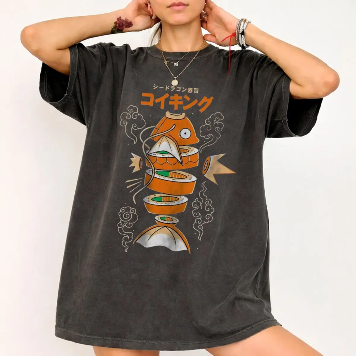 Comfort Colors Magikarp T Shirt, Funny Anime Graphic Tee, Anime Gift For Fans , Unisex Short Sleeve Tee, Crewneck Top