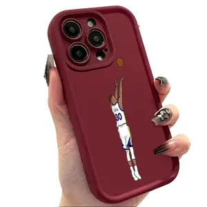 Basketball Star Shooting Graphic Pattern Case for iPhone 17 Pro Max 16 15 14 13 12 11 XR XS Plus Air Shockproof Anti Drop Protective Cover