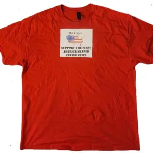 NASS The NASS T-shirt RED Menswear Top Original Streetwear Casual Short Sleeve Round Neck Crewneck Support First America Shaped Cruise Ships Tropical Summer