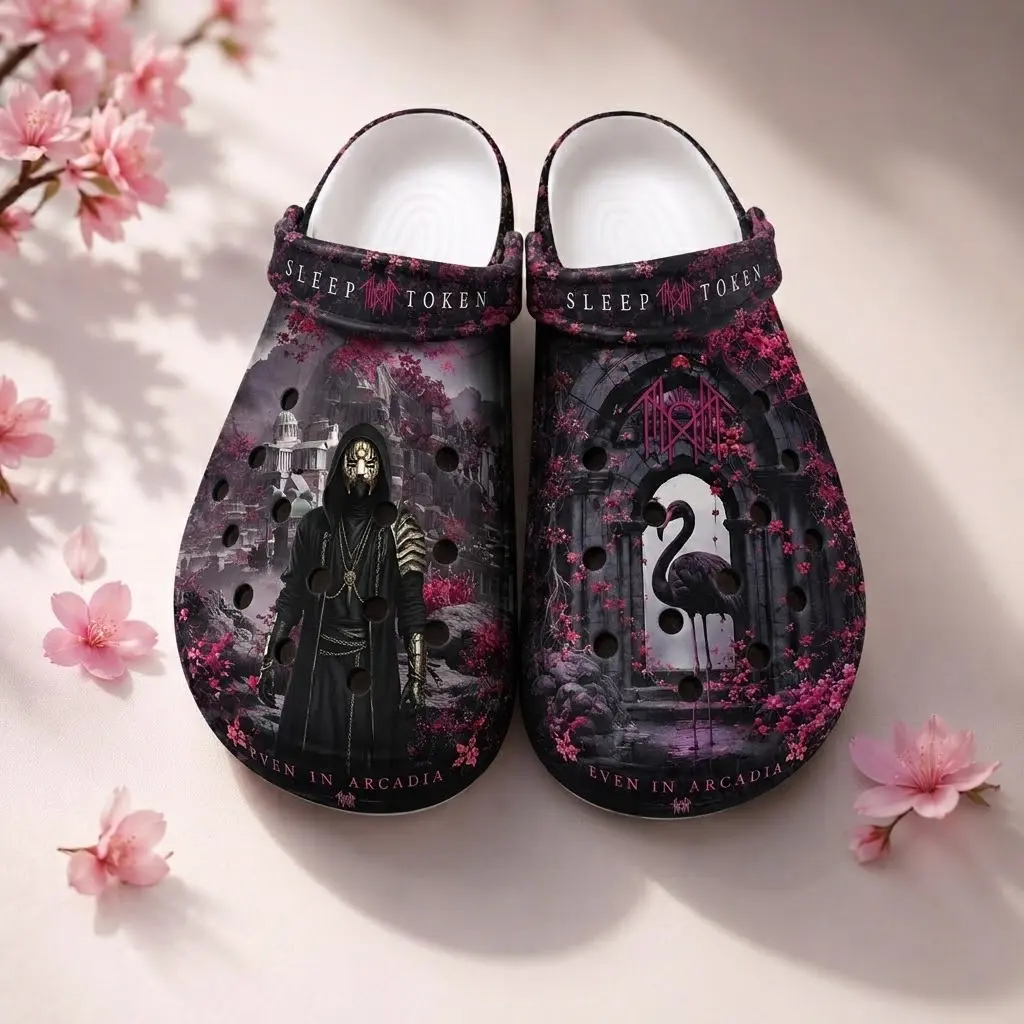 Dream Token Gothic Printed Clogs, Comfortable Garden Footwear, Unisex Casual Slip On Shoes