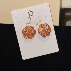 Rose Gold Orchid Earrings - Perfect for Any Occasion earring earring
