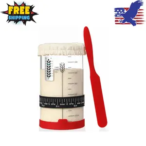 Sourdough Starter Jar, 24 OZ Wide Mouth Starter Jars Glass, 1 Pack