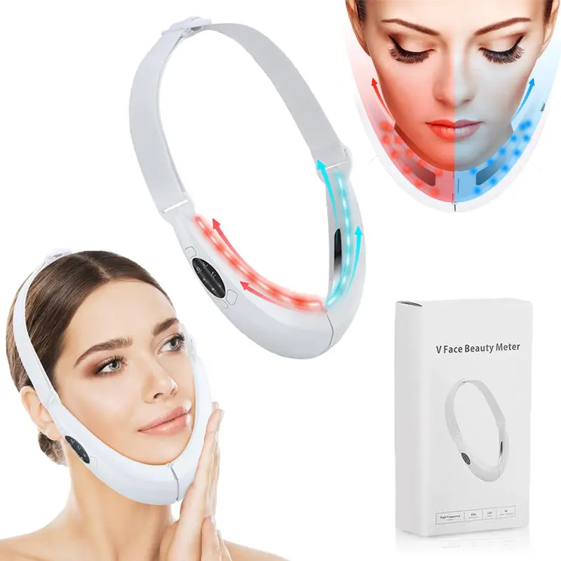 V-shaped Face Lifting Tool, LED Light Facial Shaping Belt, Facial Beauty Instrument, Professional Facial Care Tool, Facial Tools for Women