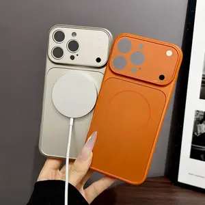 Instantly Transform into 17 Simple and High-End Feel with  Lens Film Magnetic Case Compatible with iPhone 16 Pro Max  15 Pro Max Phone Case New 13 Shockproof 14 Pro Max Protective Cover Creative