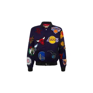 NBA Collage Wool & Leather Jacket "Purple" NBA 101 PUR