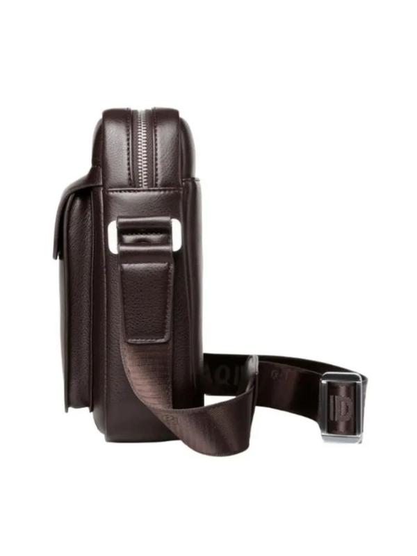 Men's Square Crossbody Bag, PU Leather Shoulder Bag, Stylish Casual Chest Messenger Bag, Durable and Versatile Accessory for Daily Use, Belt Shoulder Bags