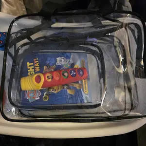 Clear Toy Storage Bag, 3 Counts Waterproof Zipper Building Block Organizers, Portable Washable Storage Bags for Home, Office and School, Space Saving Bags