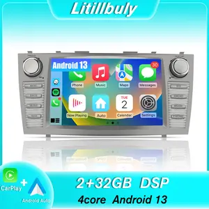 9" Android 13 Car Stereo for Toyota Camry 2007-2011 touch screen has Android Auto Wireless Carplay, Bluetooth WIFI supports GPS Navigation