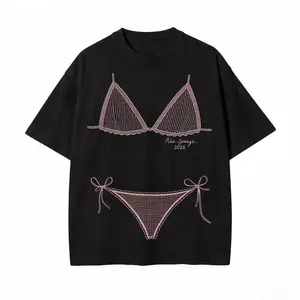 Graphic Bikini T-Shirt - Last Splash Seashells and Wedding Bells Design, Bikini Body Illusion Top, Funny Summer Vacation Sports Coverup