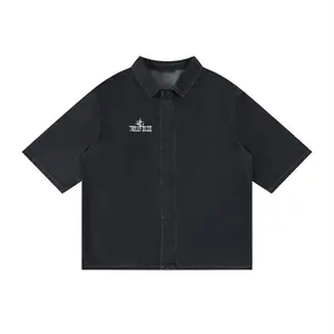 Unisex Vintage Wash Drop Shoulder Lyocell Shirt